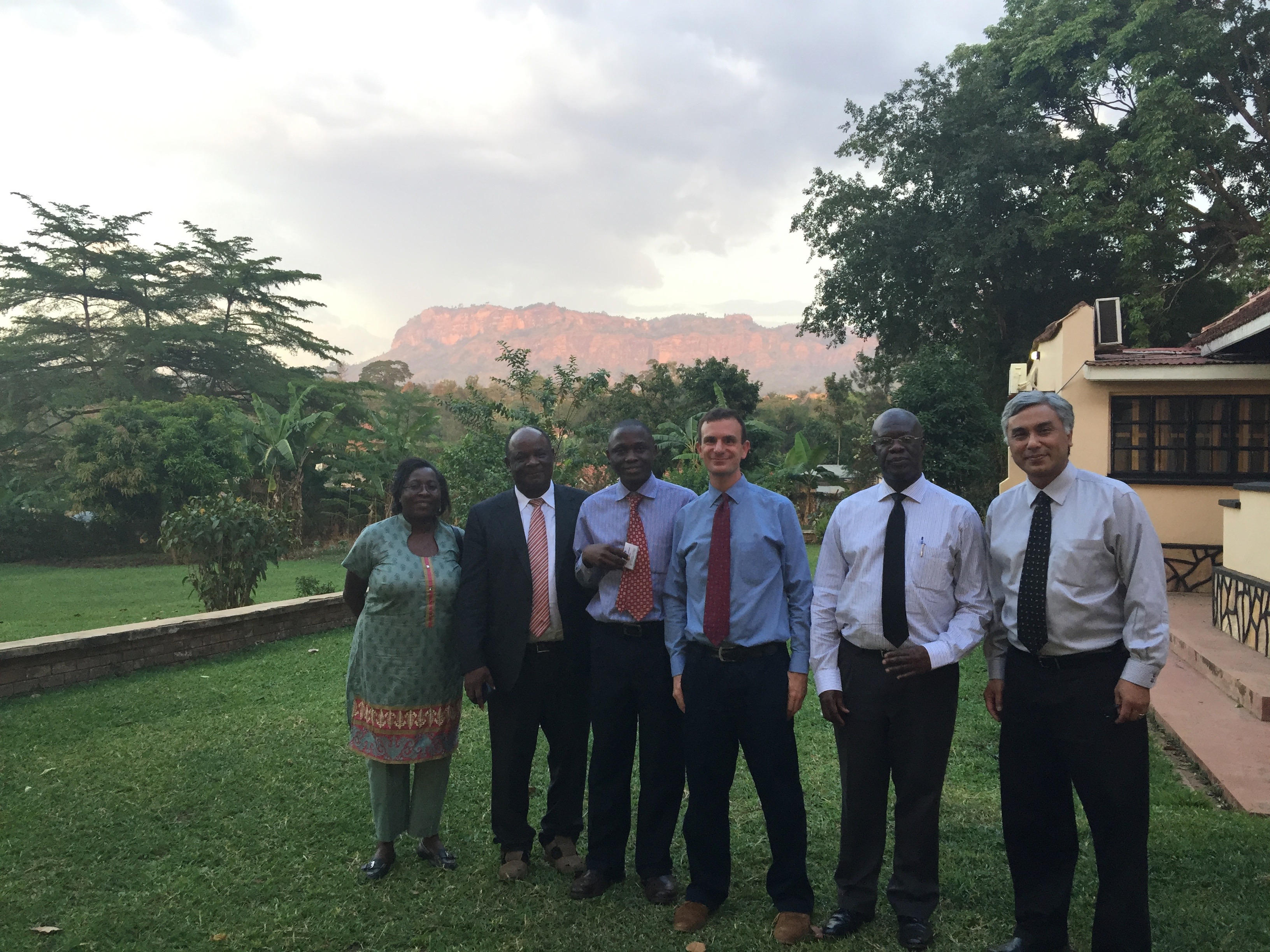 Heller in Uganda with fellow researchers. 