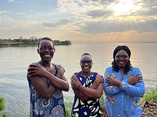 Jackline Odhiambo, Rhoda Musungu, and Jacquelyne Odak celebrating International Women’s Day